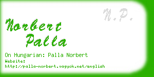 norbert palla business card